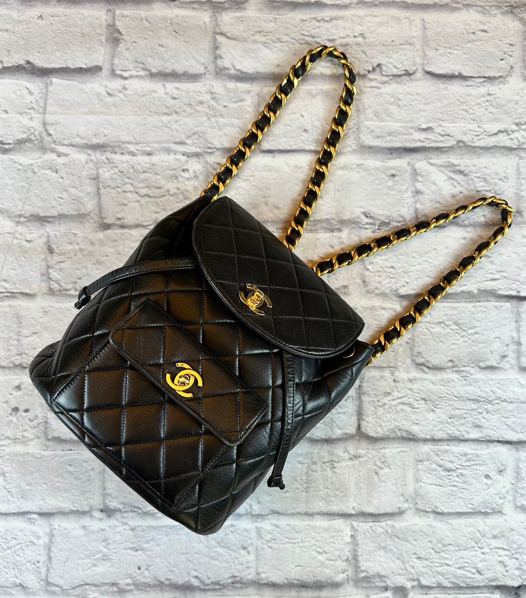 Chanel Vintage Black Duma Backpack