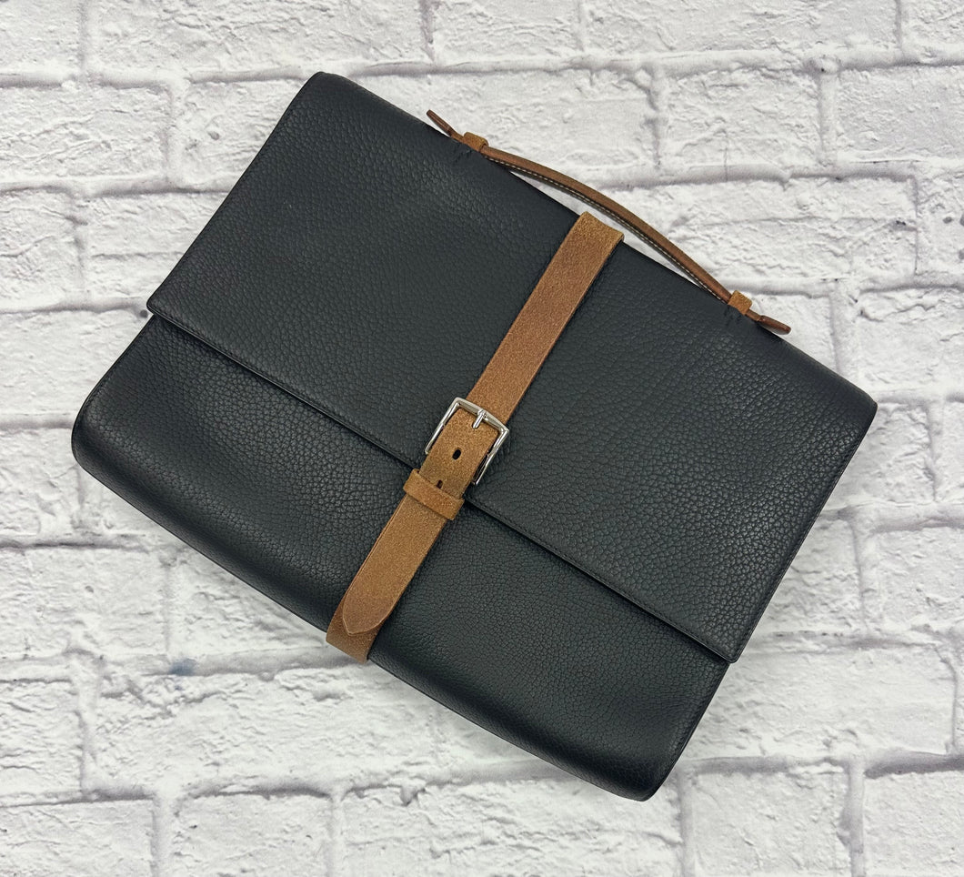 Hermes Black Etriviere Briefcase