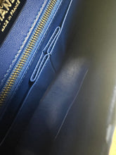 Load image into Gallery viewer, Chanel Medium Classic Double Flap Iridescent Blue Python
