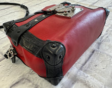 Load image into Gallery viewer, Louis Vuitton Leather Petite Malle Soft MM Red &amp; Black Crossbody
