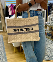 Load image into Gallery viewer, Christian Dior Natural Cannage Raffia Medium Book Tote
