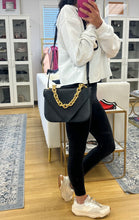 Load image into Gallery viewer, Bottega Veneta Black Calfskin Mount Envelope Bag
