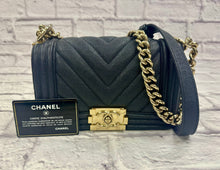 Load image into Gallery viewer, Chanel Navy Small Boy Bag
