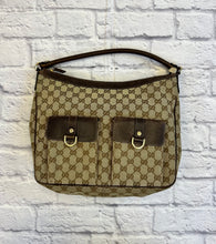 Load image into Gallery viewer, Gucci Patch Pocket Logo Hobo Bag
