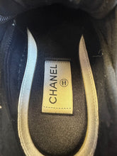 Load image into Gallery viewer, Chanel Woman’s CC Cap Toe Logo Suede/Mixed Fabric Sneakers 37.5
