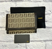 Load image into Gallery viewer, Fendi Zucca Flap Compact Wallet
