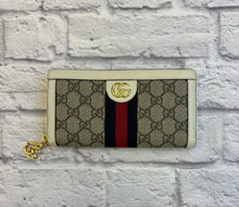 Load image into Gallery viewer, Gucci Ophidia Ivory Leather GG Zip Around Wallet
