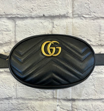 Load image into Gallery viewer, Gucci Black Marmont Belt Bag
