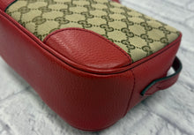 Load image into Gallery viewer, Gucci Red Leather Trim Camera Bag
