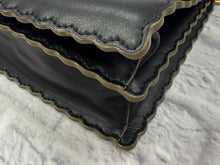 Load image into Gallery viewer, Fendi Small Kan I Scalloped Black Leather Bag
