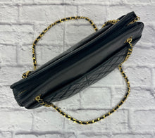 Load image into Gallery viewer, Chanel Vintage Quilted Black Lambskin Shoulder Bag
