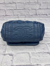 Load image into Gallery viewer, Chanel Blue Nylon Tweed Stitch Bubble Accordion Flap
