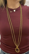 Load image into Gallery viewer, Chanel Long Gold Magnifying Glass Medallion Necklace
