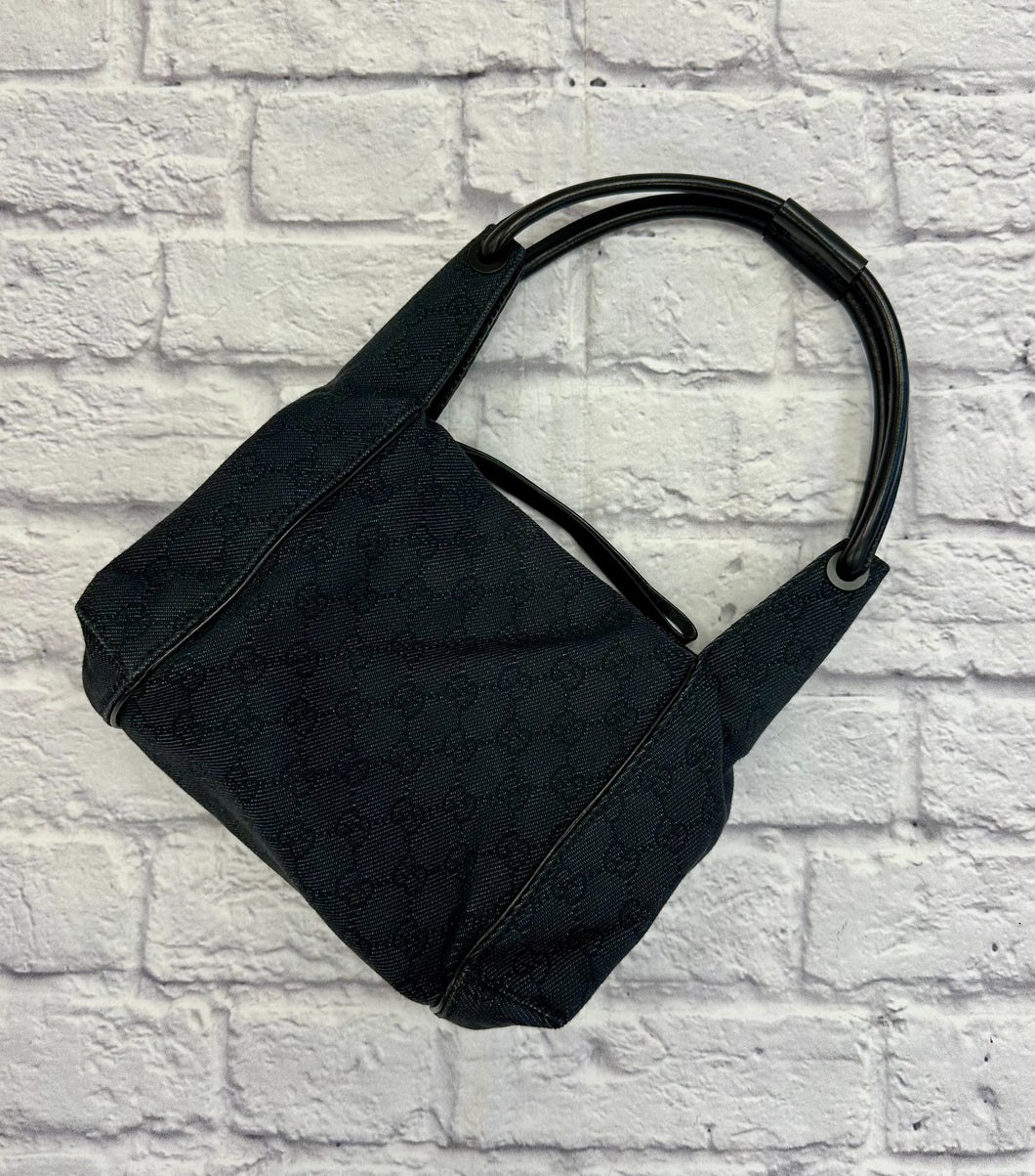 Gucci GG Black Denim Hobo