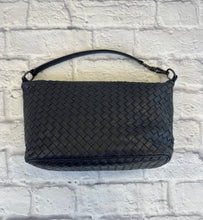 Load image into Gallery viewer, Bottega Veneta Navy Woven Shoulder Bag
