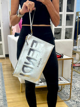 Load image into Gallery viewer, Fendi Roma Flat Silver Clutch
