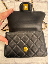 Load image into Gallery viewer, Chanel Black Caviar Mini Flap Bag with CC chain
