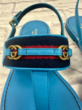 Load image into Gallery viewer, Gucci Interlocking G Web Sandal SZ 37.5
