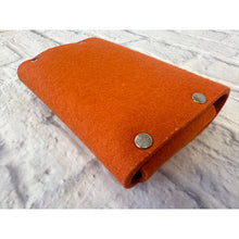 Load image into Gallery viewer, Hermes Orange Felt Mises Et Relances Playing Card Holder
