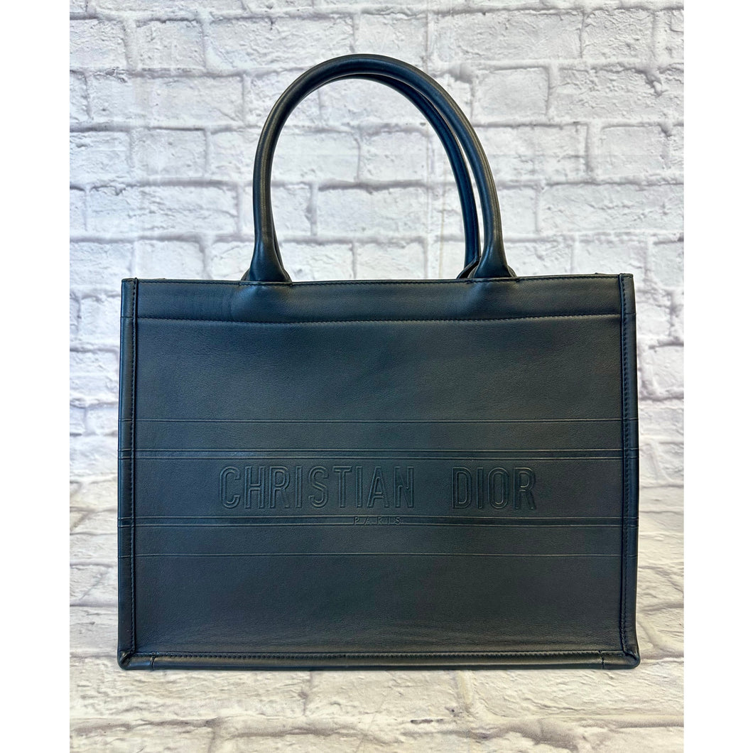 Dior Black Leather Medium Book Tote