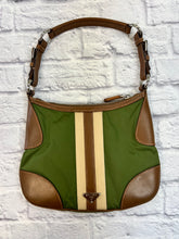 Load image into Gallery viewer, Prada Hunter Green Stripe Shoulder Bag
