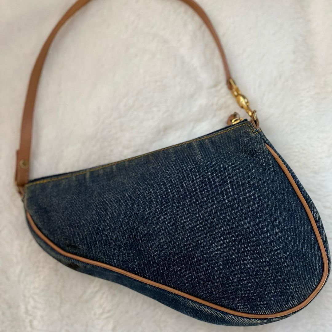 DIOR Vintage Saddle bag Blue Denim