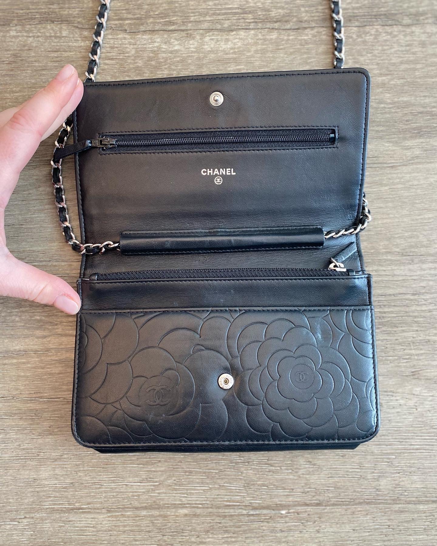 Chanel 2023 Sweet Camellia Wallet On Chain - Black Crossbody Bags, Handbags  - CHA939389