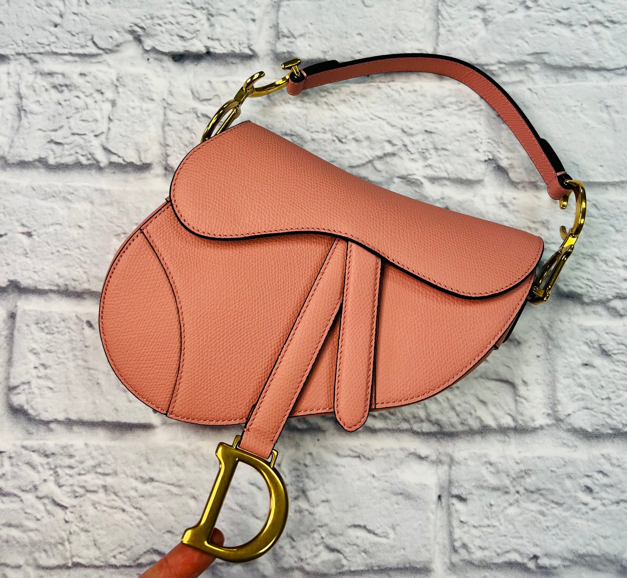 Dior saddle discount bag rose